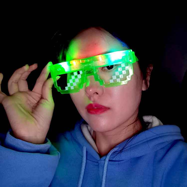 Wholesale Mosaic Creative Party LED Plastic Luminous Glasses Toys